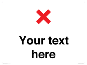 Custom plain background, red cross sign